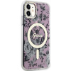 Etui Guess Flower MagSafe GUHMN61HCFWSP na iPhone 11 / Xr - różowe