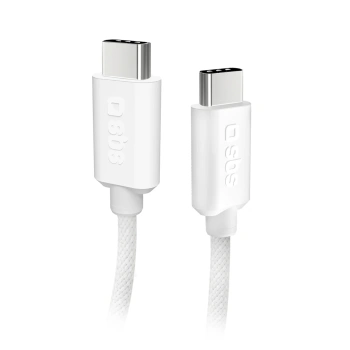 SBS KABEL USB-C DO USB-C 1,5M DO TELEFONÓW Z OPLOCHEM 60W SZYBKIE ŁADOWANIE