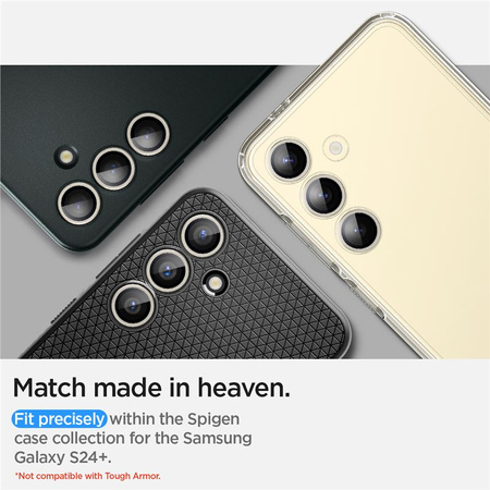 Spigen Glass tR EZ Fit Optik Pro 2 Pack, yellow - Samsung Galaxy S24+