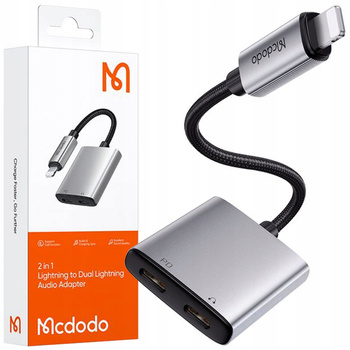 MCDODO ADAPTER 2X LIGHTNING CABLE FOR IPHONE X 11 12 13 14 PRO