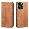 Magnet Fancy Case etui do iPhone 13 Pro Max pokrowiec portfel na karty kartę podstawka brązowy