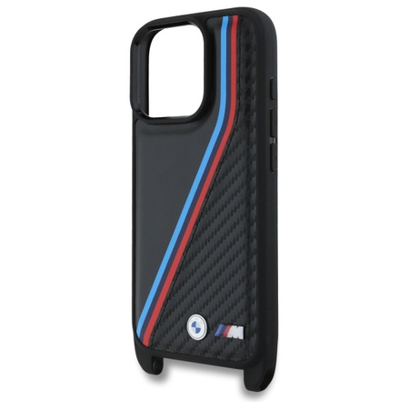 BMW BMHCP16X23PSVTK iPhone 16 Pro Max    6.9 czarny/black hardcase M Edition Carbon Tricolor Lines & Strap