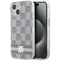 DKNY ETUI HARDCASE DO IPHONE 15 14 13 6.1 DO MAGSAFE CHECKERED MONO STRIPE