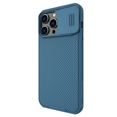Nillkin CamShield Pro Case etui iPhone 14 Pro Max pancerny pokrowiec osłona na aparat kamerę niebieski