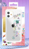 Kingxbar Lucky Series etui ozdobione oryginalnymi Kryształami Swarovskiego iPhone 12 mini przezroczysty (Clover)