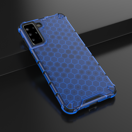 Honeycomb etui pancerny pokrowiec z żelową ramką Samsung Galaxy S21+ 5G (S21 Plus 5G) niebieski