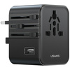 USAMS ŁADOWARKA SIECIOWA TRAVEL ADAPTER 17W DO US/AU/EU/UK Z USB-C USB-A