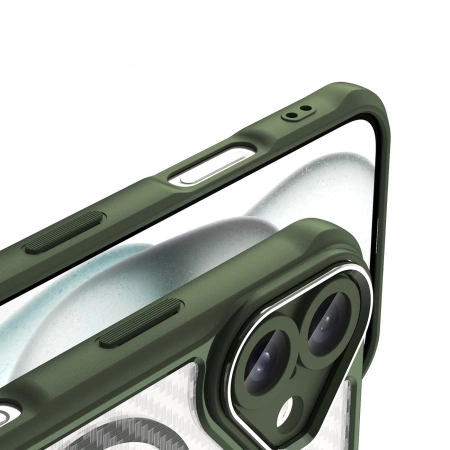 HURTEL ETUI SILIKONOWE CASE POKROWIEC DO MAGSAFE IPHONE 16 ZIELONE LEADING