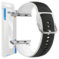 Beline pasek Apple Watch Silico Leather42/44/45/49mm czarno-biały /black-white box