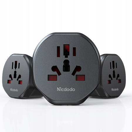 MCDODO UNIWERSALNY ADAPTER PODRÓŻNY PRZEJŚCIÓWKA UK DO EU US UK AU CN 2500W