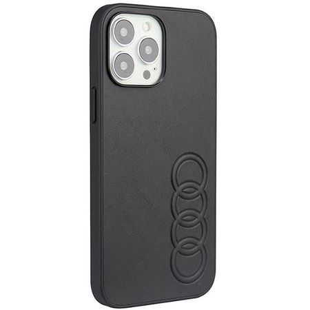 Etui Audi Synthetic Leather na iPhone 13 Pro Max 6.7" - czarne AU-TPUPCIP13PM-TT/D1-BK