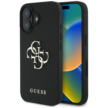 GUESS ETUI GRAINED BIG 4G LOGO DO IPHONE 16 CLASSIC LOGO MAKSYMALNA OCHRONA