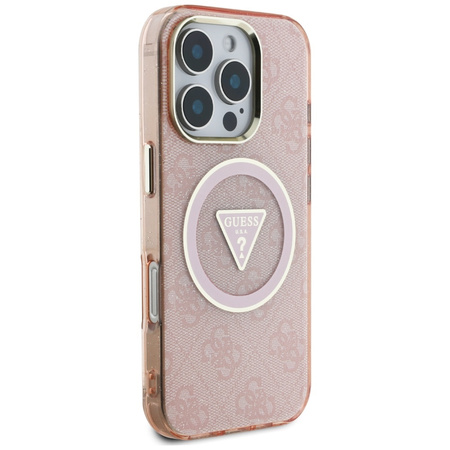 GUESS ETUI 4G CIRCLE DO IPHONE 16 PRO MAX DO MAGSAFE Z METALICZNYM