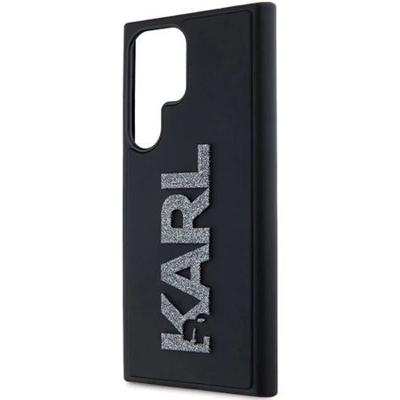 Etui Karl Lagerfeld 3D Rubber Glitter Logo na Samsung Galaxy S23 Ultra - czarne