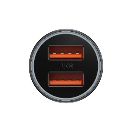 Ładowarka samochodowa Baseus Golden Contactor Max 2xUSB-A 60W - ciemnoszara