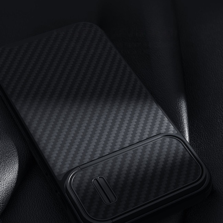 Nillkin Synthetic Fiber S Case etui iPhone 14 Pro z osłoną na aparat czarny