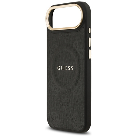 Etui Guess Peony Hot Stamp MagSafe do    iPhone Air czarny