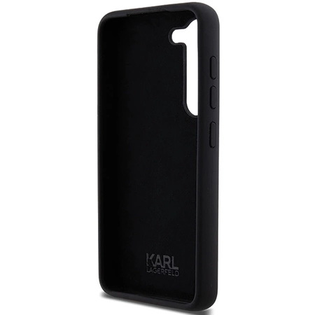 Etui Karl Lagerfeld Silicone Ikonik Metal Pin na Samsung Galaxy S23 - czarne