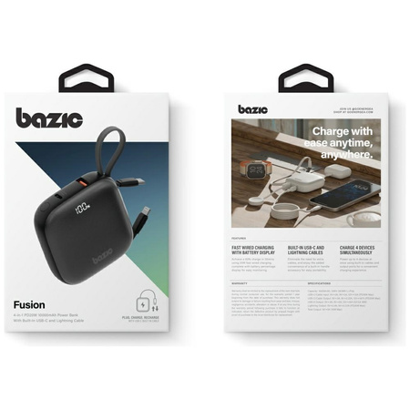 PowerBank 4w1 Bazic Fusion 10000mAh      PD20W USB-C/Lightning czarny