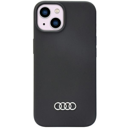 Etui Audi Silicone Case na iPhone 14 - czarne AU-LSRIP14-Q3/D1-BK