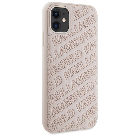 KARL LAGERFELD ETUI HARDCASE DO IPHONE 11 XR 6.1 QUILTED K PATTERN OCHRONNE