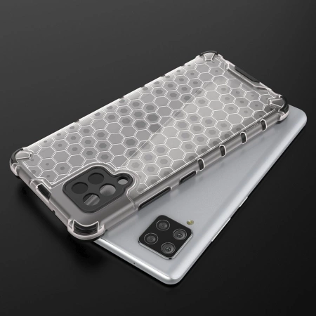 HURTEL POKROWIEC DO SAMSUNG GALAXY A42 5G Z PANCERNYM ETUI ŻELOWA RAMKA