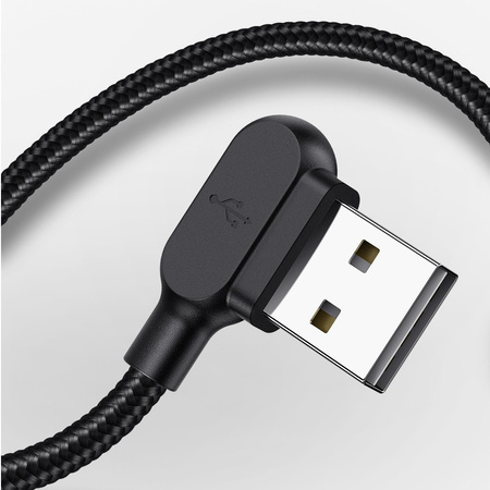MCDODO KABEL KĄTOWY 90° MICRO USB SZYBKIE ŁADOWANIE DWUSTRONNY QC 3 LED 3M