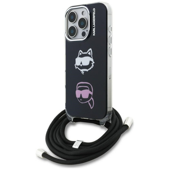 Etui Karl Lagerfeld IML Crossbody        Karl&Choupette Head do iPhone 16 Pro Max czarny