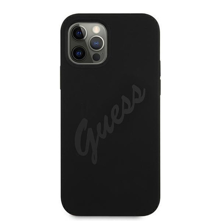 Guess GUHCP12LLSVSBK iPhone 12 Pro Max 6,7" czarny/black hardcase Script Vintage