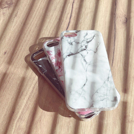 Wozinsky Marble żelowe etui pokrowiec marmur Samsung Galaxy A12 / Galaxy M12 biały