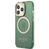 Guess GUHMP13LHTCMA iPhone 13 Pro / 13 6,1" zielony/khaki hard case Gold Outline Translucent MagSafe