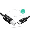 Ugreen kabel przewód do drukarki USB-C - USB-B 480Mb/s 2m czarny (US241)
