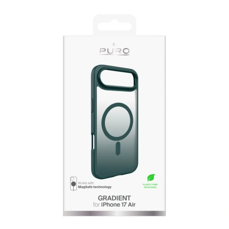 Etui Puro Gradient TPU kompatybilne z MagSafe na iPhone 17 Air - turkusowe