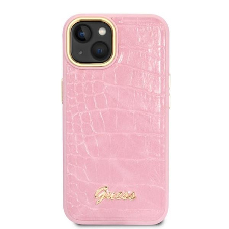 Guess GUHCP14MHGCRHP iPhone 14 Plus 6,7" różowy/pink hardcase Croco Collection