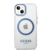 Guess GUHMP14MHTRMB iPhone 14 Plus 6,7" niebieski/blue hard case Metal Outline Magsafe