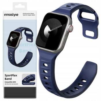 INNOSTYLE PASEK DO ZEGARKA SMARTWATCH 42 44 45 46 49 MM SILIKONOWY GRANAT