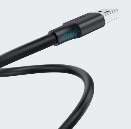 Ugreen kabel przewód USB 2.0 (męski) - USB 2.0 (męski) 0,5 m czarny (US128 10308)