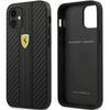 Ferrari FESNECHCP12SBK iPhone 12 mini 5,4" czarny/black hardcase On Track PU Carbon