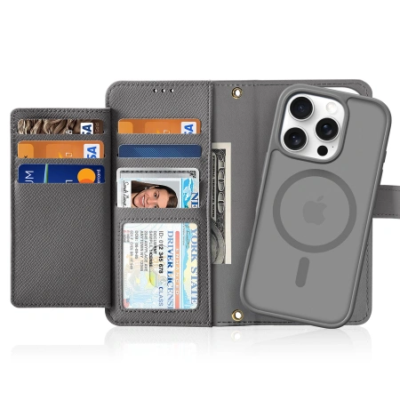 DUX DUCIS ETUI LAWA DO IPHONE 16 PRO Z ODDZIELNYM MAGNETYCZNYM PORTFELEM