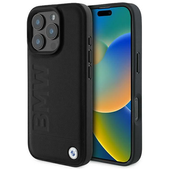 BMW ETUI HARDCASE LEATHER HOT STAMP DO IPHONE 16 PRO 6.3 SKÓRZANY POKROWIEC