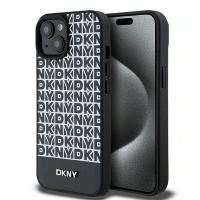 DKNY CASE HARDCASE DO IPHONE 15 14 13 DO MAGSAFE SKÓRZANE Z METALOWYM LOGO