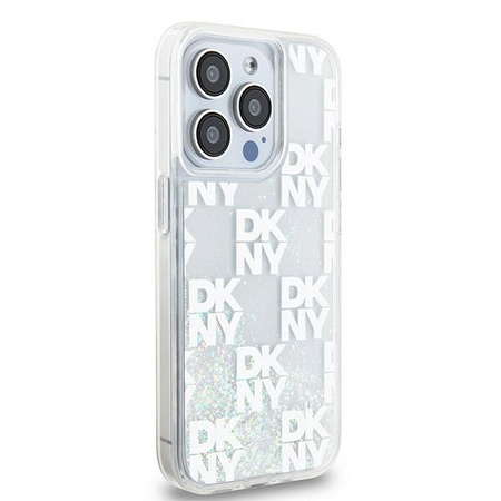DKNY ETUI DO IPHONE 15 PRO 6.1 HARDCASE LIQUID GLITTER Z MAGNETYCZNYM LOGO