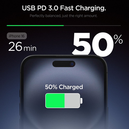 SPIGEN ŁADOWARKA 1-PORTOWA 20W DO APPLE IPHONE 11 12 13 SZYBKIE ŁADOWANIE