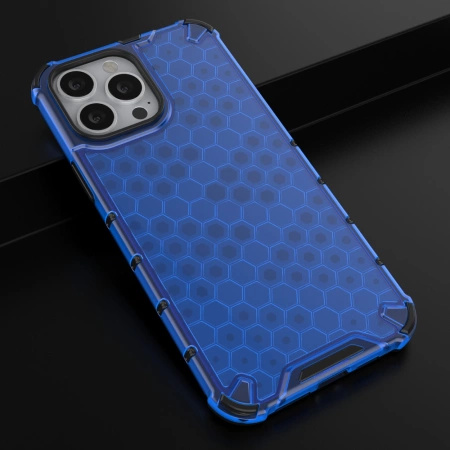HURTEL ETUI PANCERNE HONEYCOMB Z ŻELOWĄ RAMKĄ DO IPHONE 13 PRO MAX OCHRONNE