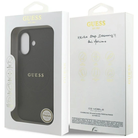 GUESS ETUI GRAINED RING MAGSAFE DO IPHONE 17 Z RINGIEM I MAGNETYCZNYM