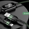USAMS KABEL DO LIGHTNING 1,2M PLECIONY DO IPHONE 2A LED Z SZYBKIM