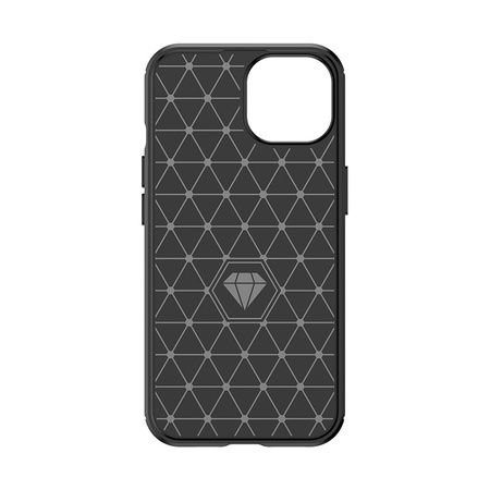 Elastyczne etui Carbon Case z wzorem karbon do iPhone 15 - czarne