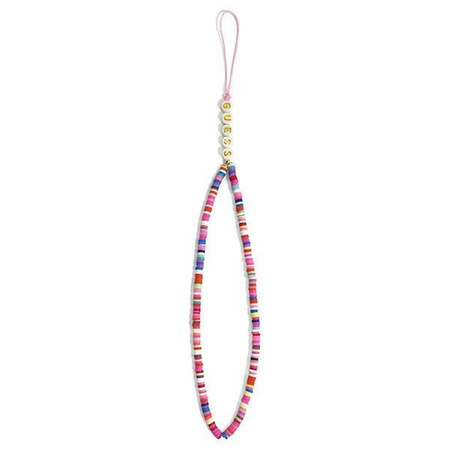 Guess zawieszka GUSTGMPP Phone Strap wielokolorowy różowy/multicolor pink Heishi Beads