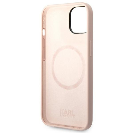 Karl Lagerfeld KLHMP14SSSKCI iPhone 14 / 15 / 13 6,1 hardcase jasnoróżowy/light pink Silicone Karl & Choupette Magsafe