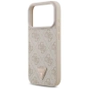 GUESS ETUI LEATHER 4G TRIANGLE STRASS MAGSAFE DO IPHONE 17 PRO Z PIĘKNY